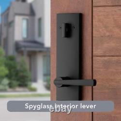 Spyglass, Front Entry Handleset with Interior Lever, Featuring SmartKey Deadb