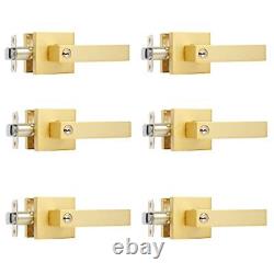 Stain Brass Finish Flat 6 Pack Entry Lock(Keyed Alike)Front /Exterior Door