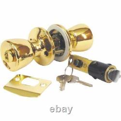 United States Hardware Polished Brass Entry Door Knob D-099B Pack of 6