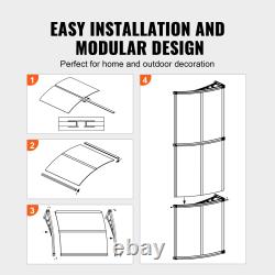 VEVOR Window Door Awning Canopy 38 x 117, UPF 50+ Polycarbonate Entry Door Out