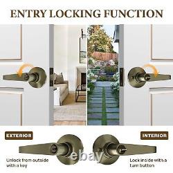 VICMEON Keyed Entry Door Lock, Entrance Lever Door Handle, Entrance Door Leve