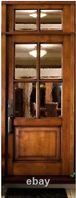 Vail Style Knotty Alder 4 Lite Craftsman Entry Door Transom