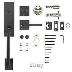 Vancouver Front Door Lock Handle and Deadbolt Set, Entry Handleset Exterior w