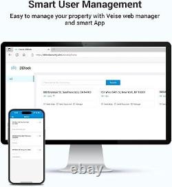 Veise Fingerprint Smart Keyless Entry Door Lock with Handle Set, Touchscreen Black