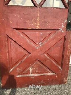 Vtg SOLID WOOD Front Entry Exterior Door Cottage Farmhouse 79x35 (2 of 2)