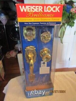 Weiser Lock Brilliance Solid Brass Handleset Door Lock 9470 High Point Beverly