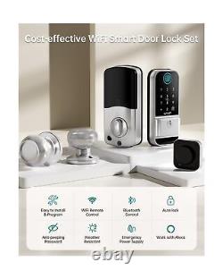 WiFi Smart Door Lock Set Keyless Entry Front Door Lock with Knob Digital Key