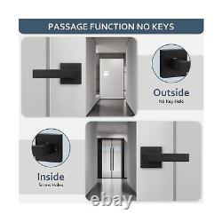 10 Pack Verrous de portes avant/extérieures/chambres lourdes de devoir avec levier de porte - Serrure de porte
