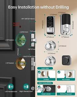 Ensemble de serrure de porte intelligente WiFi sans clé pour entrée principale avec bouton de verrouillage numérique