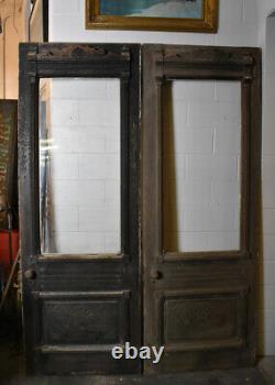 Matching Paire Sculpté Ferme Cottage Portes Victorian Entrée Extérieur Antique
