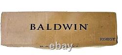 Poignée de porte avec clé Baldwin Reserve Colombus, bouton rond, nickel satiné, SCCOLXROUTRR150.