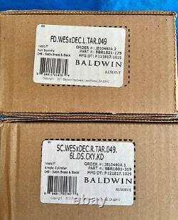 Réserve Baldwin WESTCLIFF Double Porte Avant WESxDEC en laiton mat (DÉTAILS CI-DESSOUS)