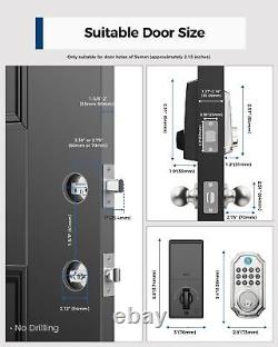 Serrure de porte sans clé avec poignée, ensemble de serrure de porte avant contrôlé par application sans clé