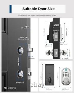 Serrure de porte sans clé avec poignée, ensemble de serrure de porte avant contrôlée par application sans clé