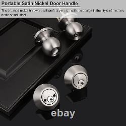 Tous les boutons de porte d'entrée à clé avec double cylindre de verrou mort pour l'extérieur de devant